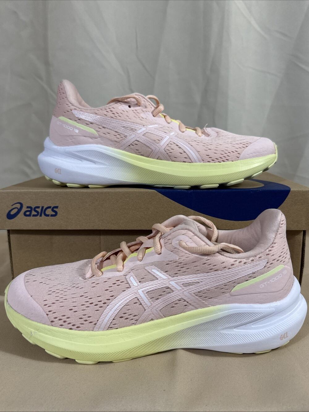 ASICS GT-1000 13 GS Youth 5 Women 6.5 Breeze Pink Running Shoes 1014A343-700